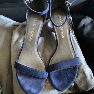 Stuart Weitzman NearlyNude in Navy Suede 6.5